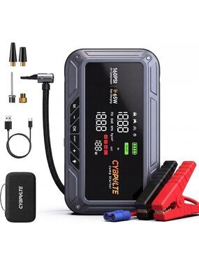 Powerful Jump Starter & Air Compressor 8000A, 160 PSI, USB-C Fast Charging